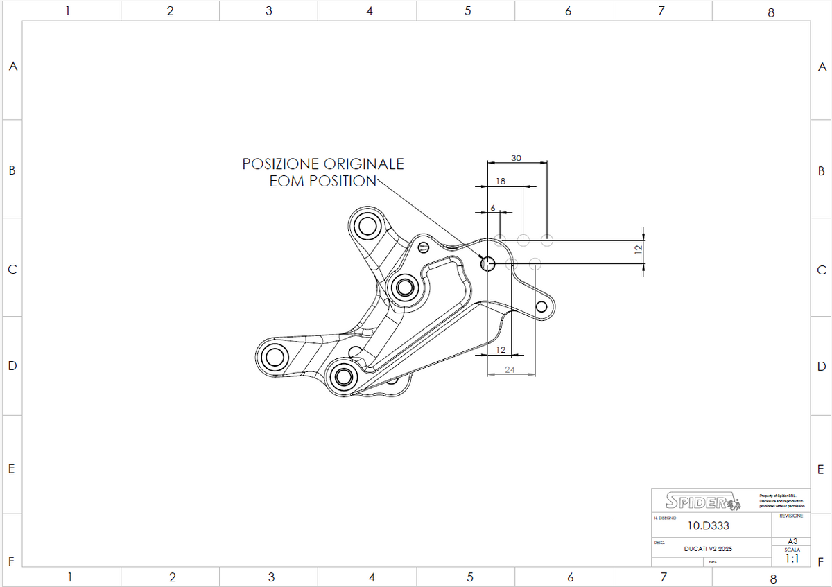 DUCATI V2 2025 – SPIDER REARSET