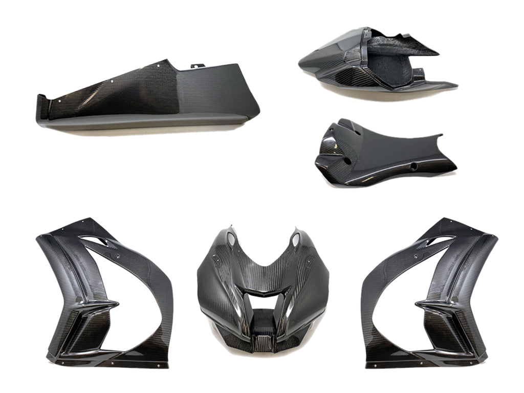 Racing bodywork/fairing: Front upper race fairing + side panels + lower race fairing + rear tail for Kawasaki ZX10R (2016/2020)