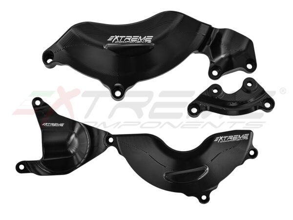 Engine protectors in aluminium fully whole billet with 3d machining 3 PIECES for Aprilia RS660 / Tuono 660 (2020/2024) (alternator + clutch + water pump)