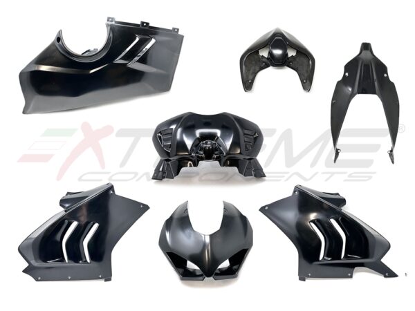 Racing bodywork/fairing: Front upper race fairing + side panels + lower race fairing + rear tail & lower seat plate + airbox cover for Ducati Panigale V4 / S / R (2022/2024)